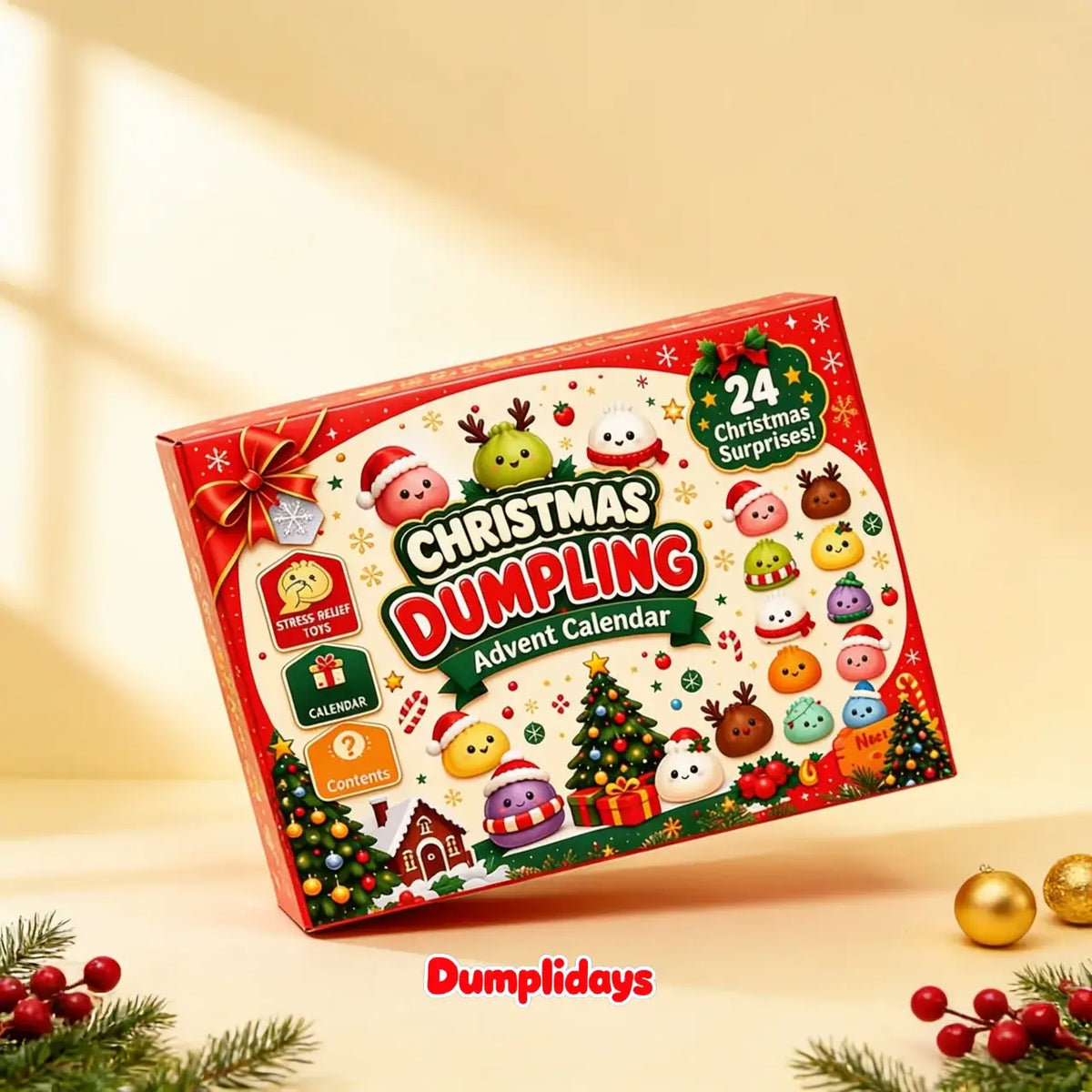 Dumplidays™ Squishy Advent Calendar: 24 Christmas Dumpling Surprises